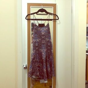 Tibi high low hem spaghetti t-strap dress